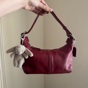 red leather vintage coach bag